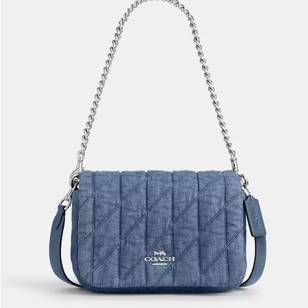 Coach Blue Quilted Crossbody Bag